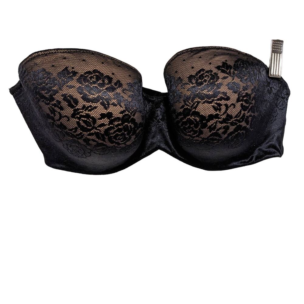 Soma Stunning Support Strapless Bra 38D Navy Lace Multiway Adjustable